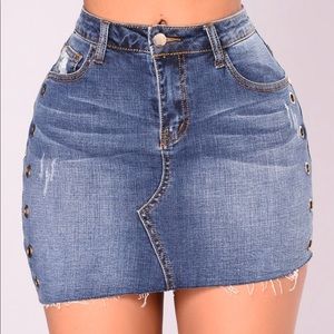 Fashion nova denim mini skirt